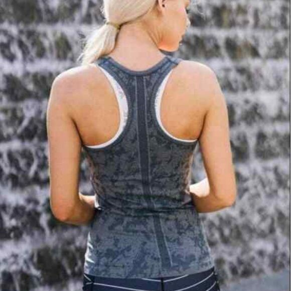 Zyia Active Gray Splash Hendrix Seamless Tank Size Medium - Picture 3 of 7